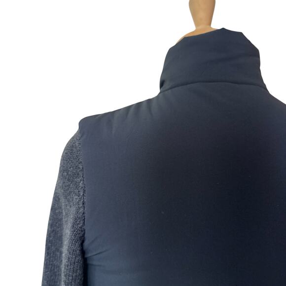 KJUS Mixed Media Cable Knit Zip Up Sweater Jacket 34/ XS  Black Gray - Picture 4 of 10